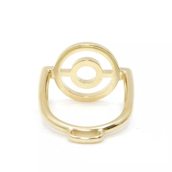 Authentic HERMES Scarves Ring Gold Metallic - Picture 4 of 9